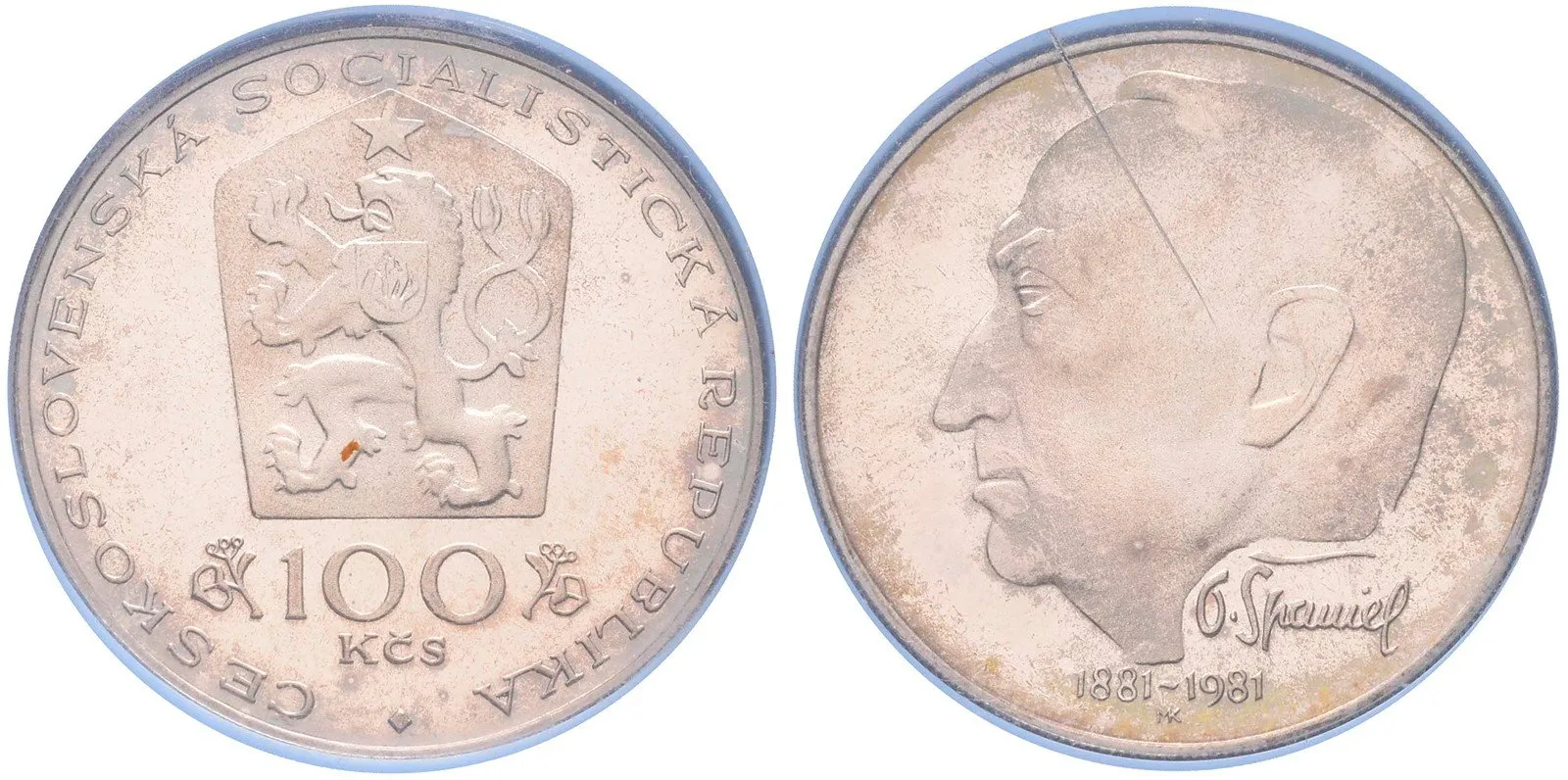100 Kčs 1981 - Otakar Španiel, PROOF