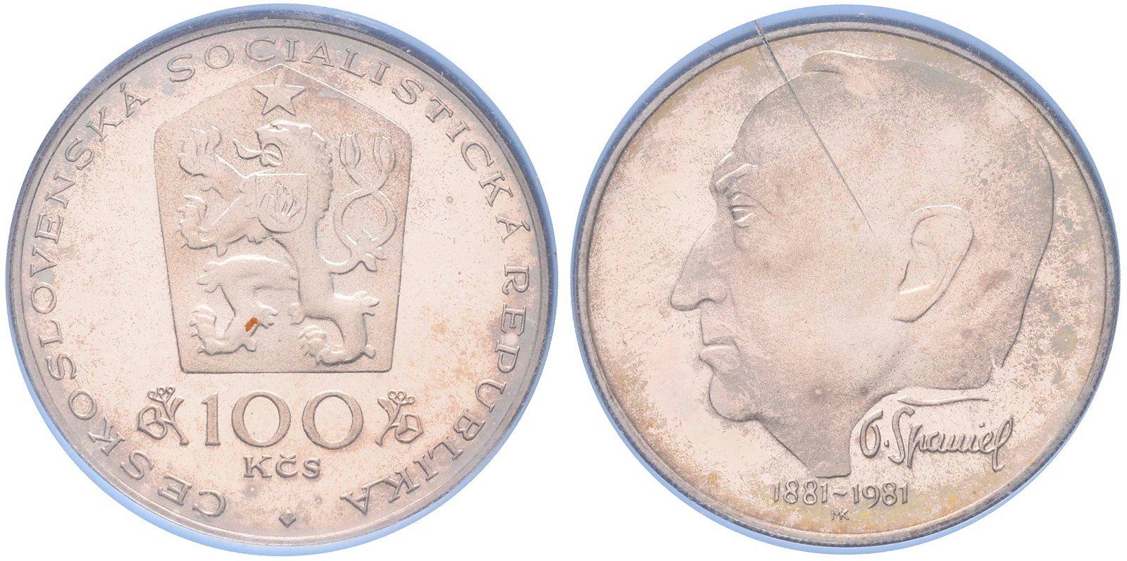 100 Kčs 1981 - Otakar Španiel, PROOF