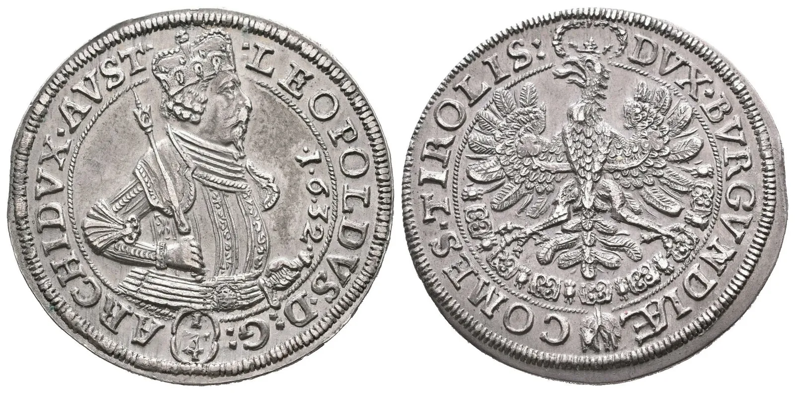 1/4 Tolar 1632, Hall, KM.795.2, krásná zachovalost, pěkně vyražený, — 1