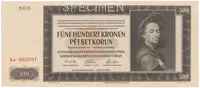 500 Koruna 1942, II. vydání, SPECIMEN, Hej.36a.S1