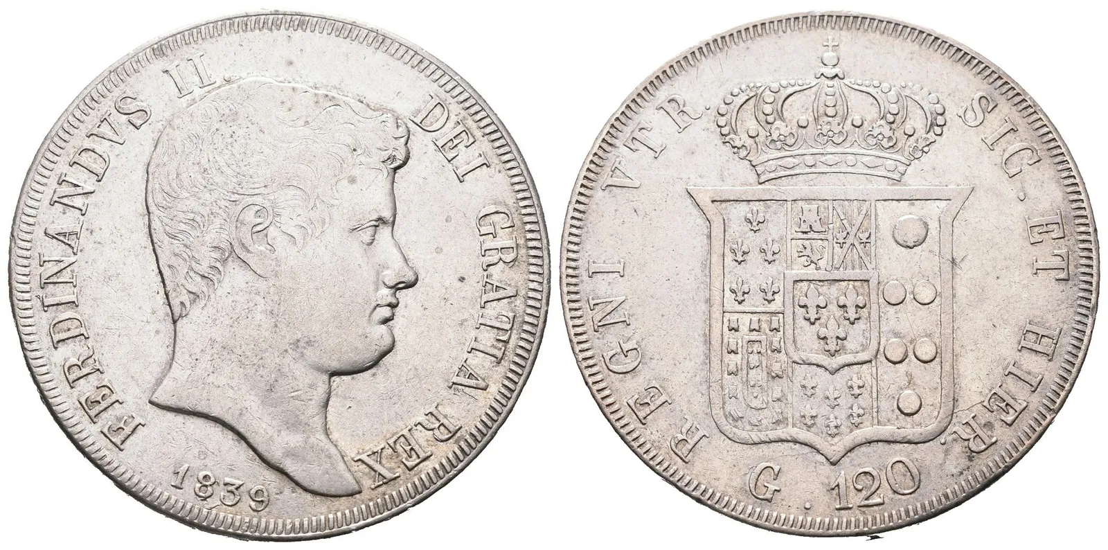 Itálie - Neapol a Sicílie, 120 Grana 1839