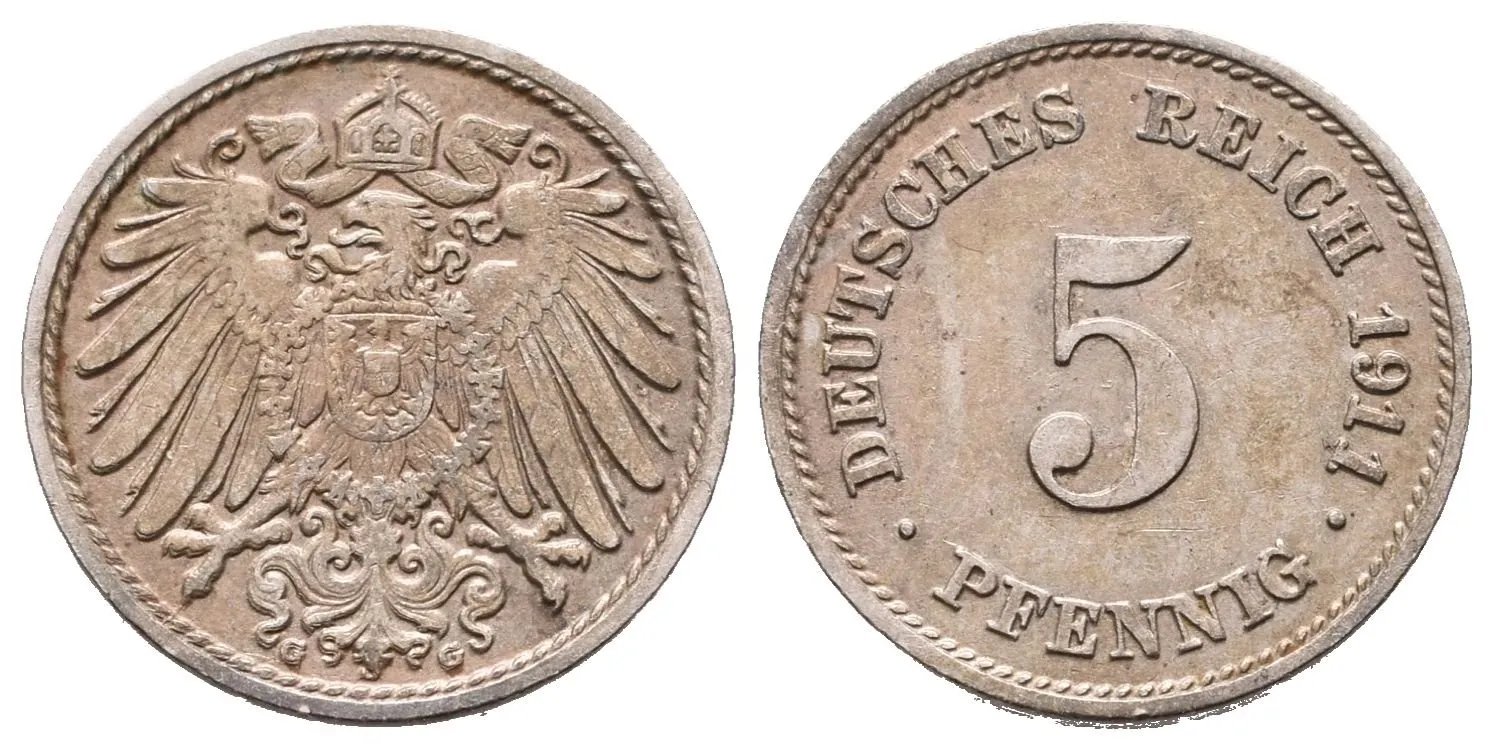 5 Pfennig 1911 G