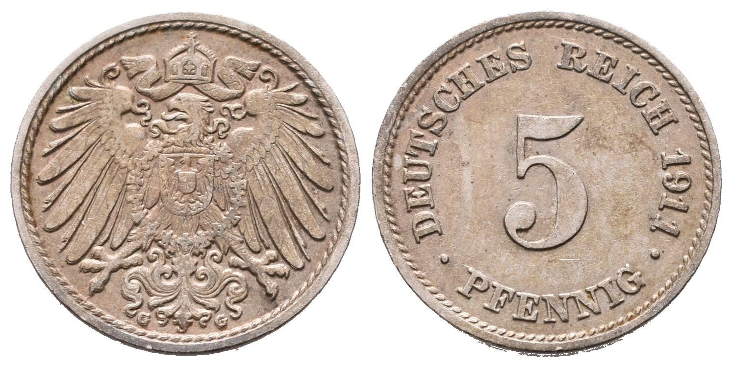 5 Pfennig 1911 G