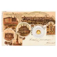 Zlatá mince Kutná Hora - dobová pohlednice - fotografie 6