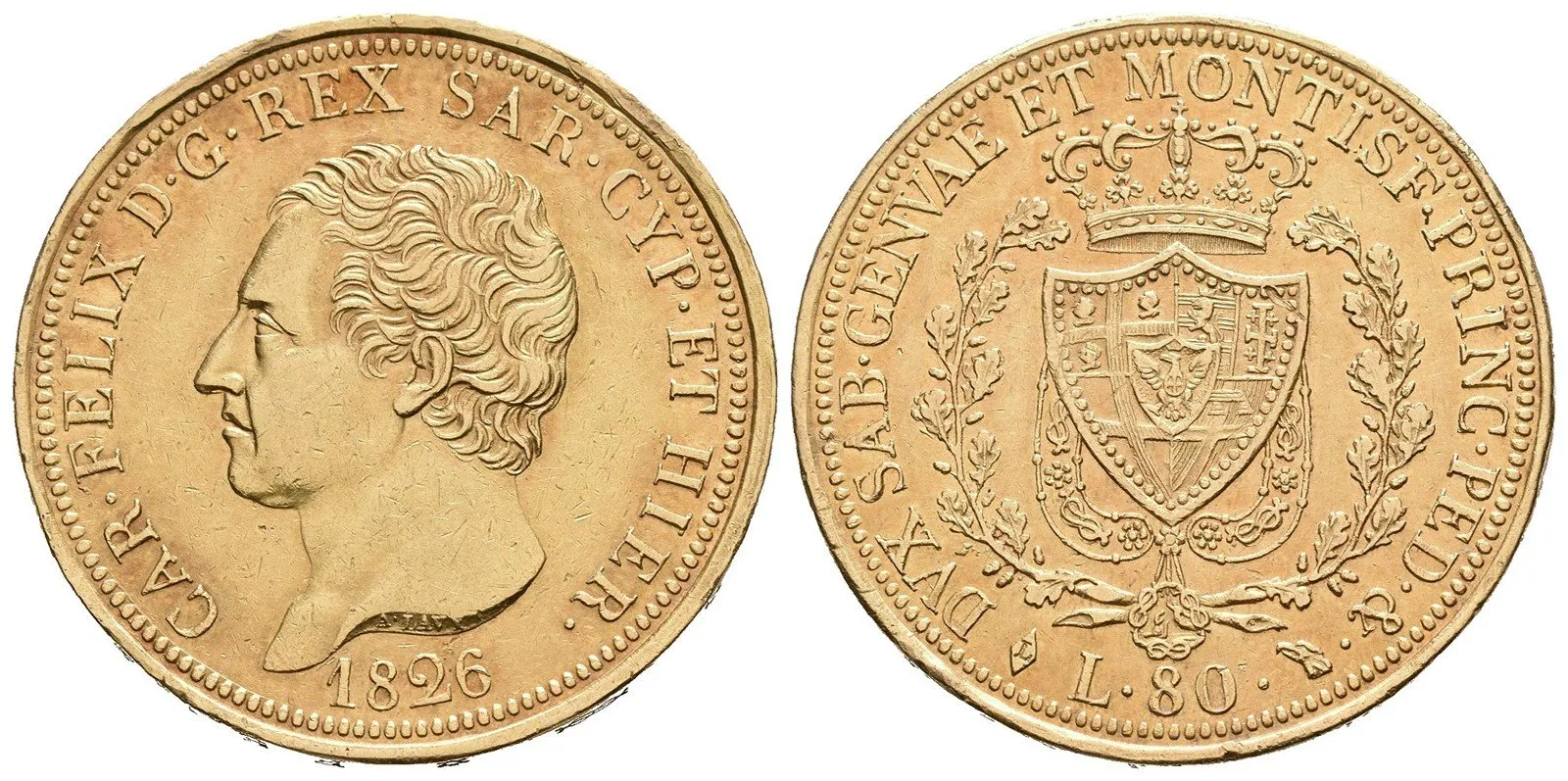 Itálie - Sardínie, Carlo Felice, 1821 - 1831 — 1