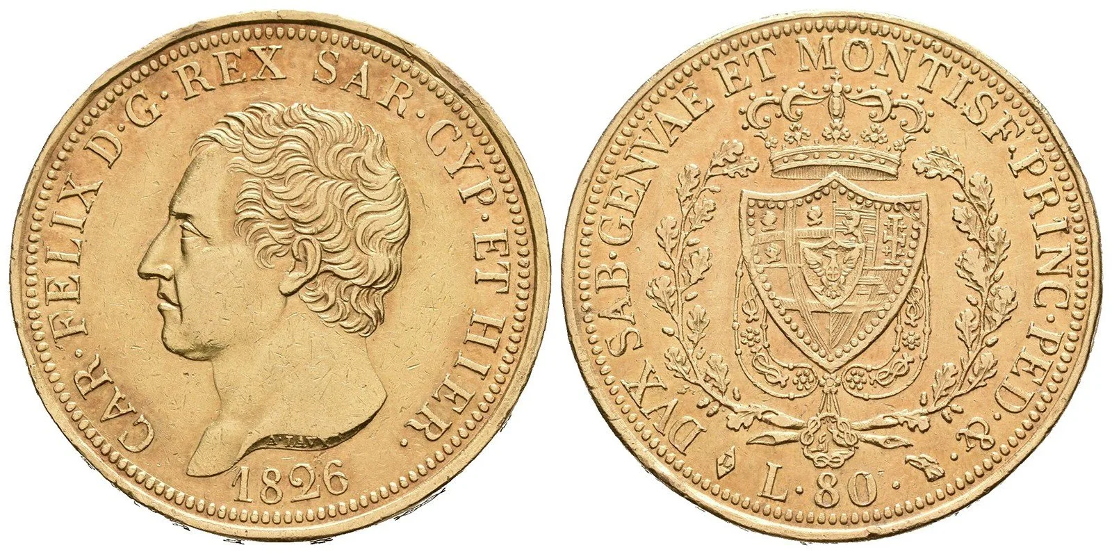 Itálie - Sardínie, Carlo Felice, 1821 - 1831 — 1