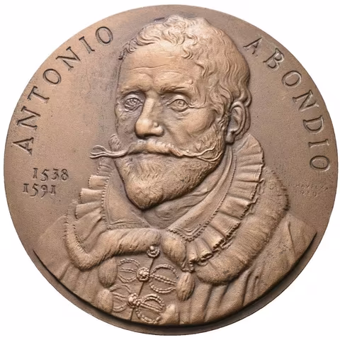 AE Medaile 1980 - Antonio Abondio, ČNS Ostrava. Bronz 69 mm