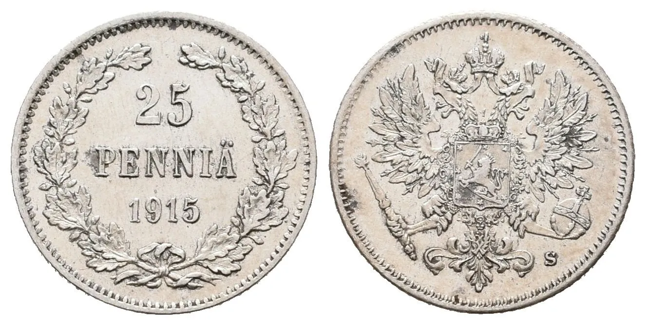 Finsko pod Ruskem, 25 Penniä 1915