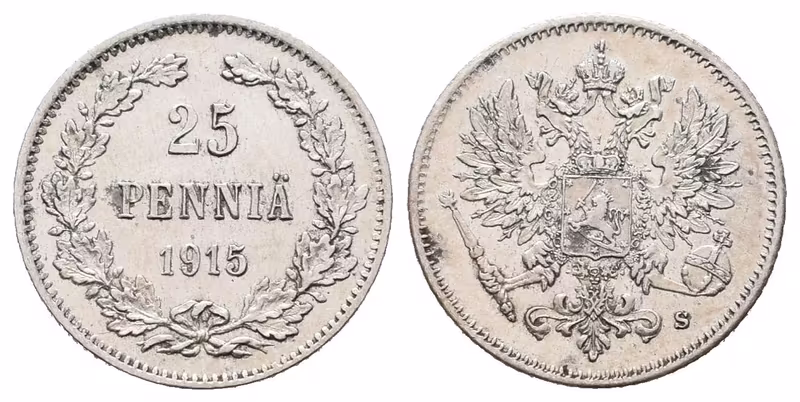 Finsko pod Ruskem, 25 Penniä 1915