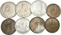 Soubor mincí - 50 Koruna 1944 (3x), 20 Koruna 1941 (3x), 10 Koruna 1944, — 1