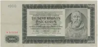 1000 Koruna 1942, I. vydání, série A, Hej.38a