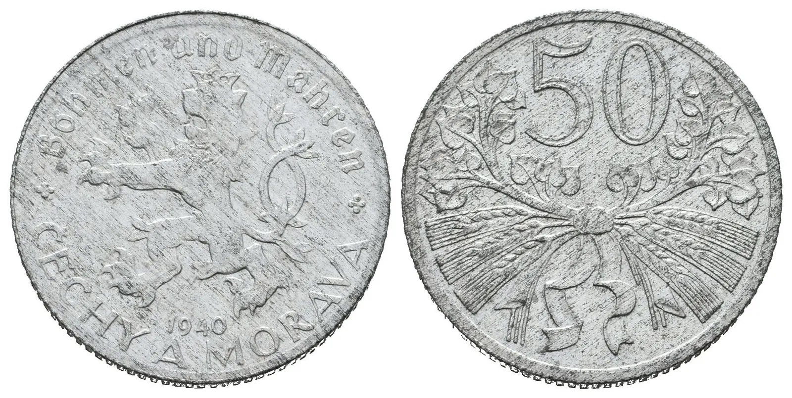 50 Haléř 1940, krásná zachovalost