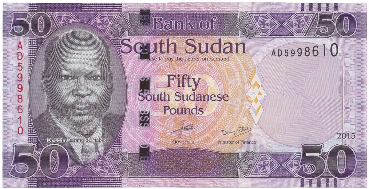 Súdán Jižní, 50 Sudanese Pounds 2015, P.14a