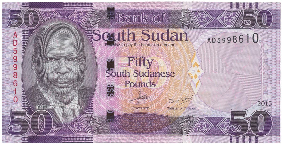 Súdán Jižní, 50 Sudanese Pounds 2015, P.14a