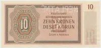 Protektorát Čechy a Morava, 10 Koruna 1942, série N, tisk Neubert, perf. 1x NEPLATNĚ, Hej.37b1.S2 - fotografie 2