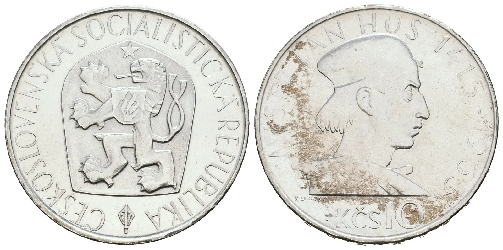 10 Kčs 1965 - Mistr Jan Hus, PROOF