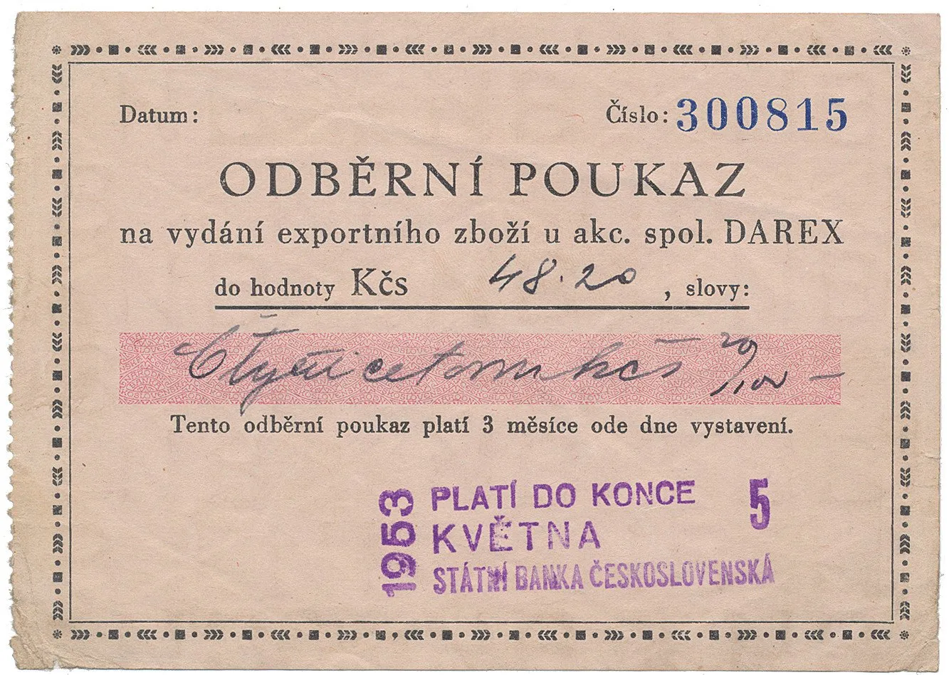 Tuzexové poukázky — 1
