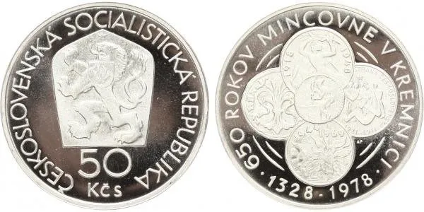 50 Kčs 1978 - Mincovna Kremnica, PROOF