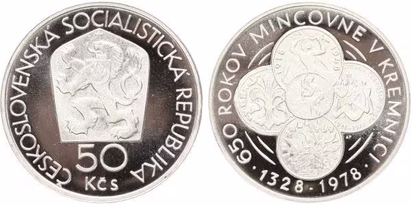 50 Kčs 1978 - Mincovna Kremnica, PROOF