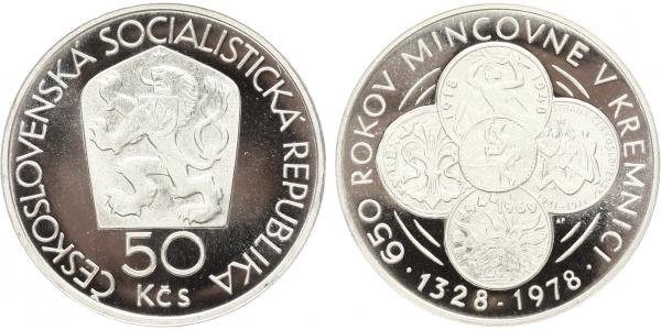 50 Kčs 1978 - Mincovna Kremnica, PROOF