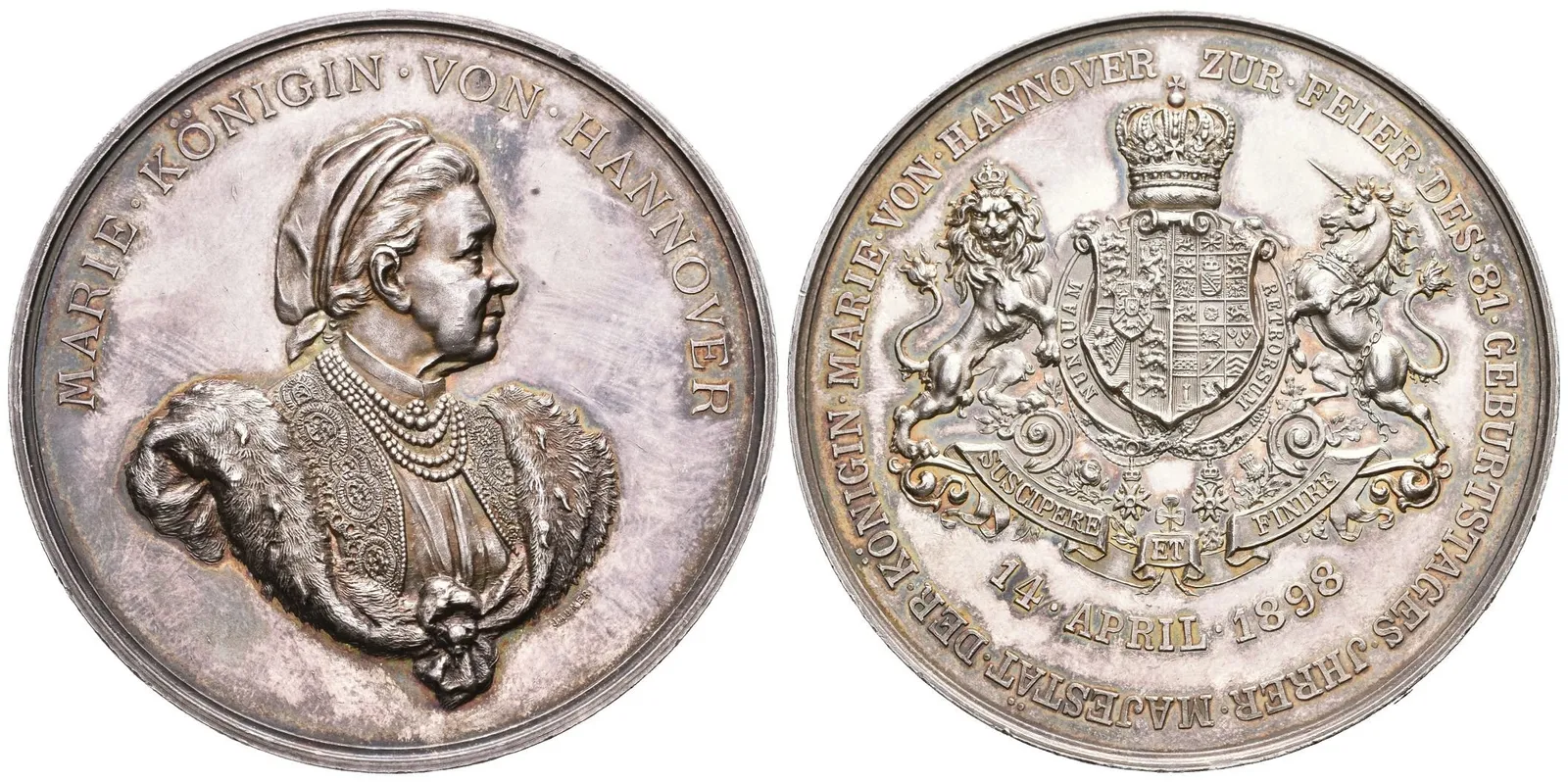 AR Medaile 1898 (H. Jauner) - K oslavám 81. výročí narození jejího — 1
