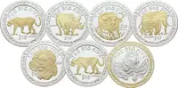 Sierra Leone, Big Five - sada stříbrných mincí 10 Dollars 2001