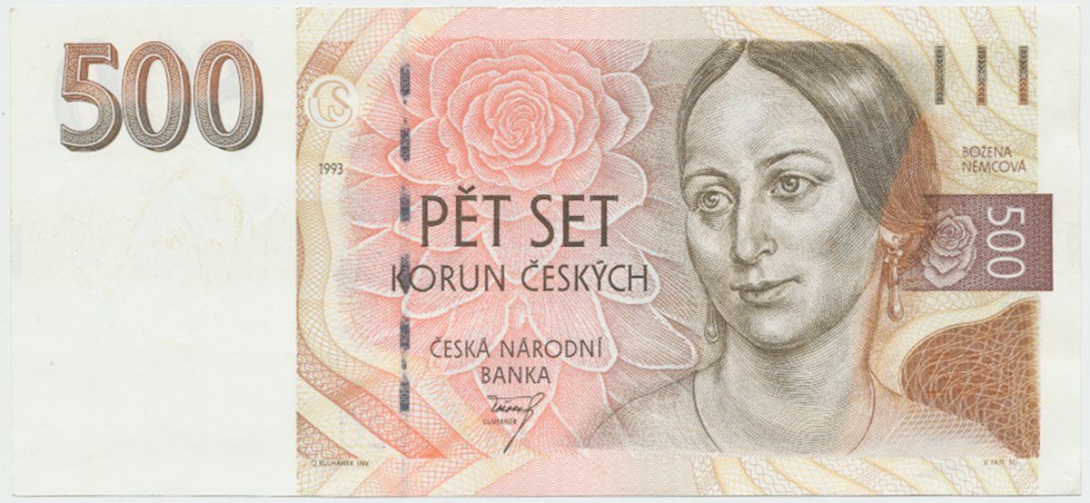 Česká republika, 500 Koruna 1993, série A, tisk Anglie, Hej..CZ10a1