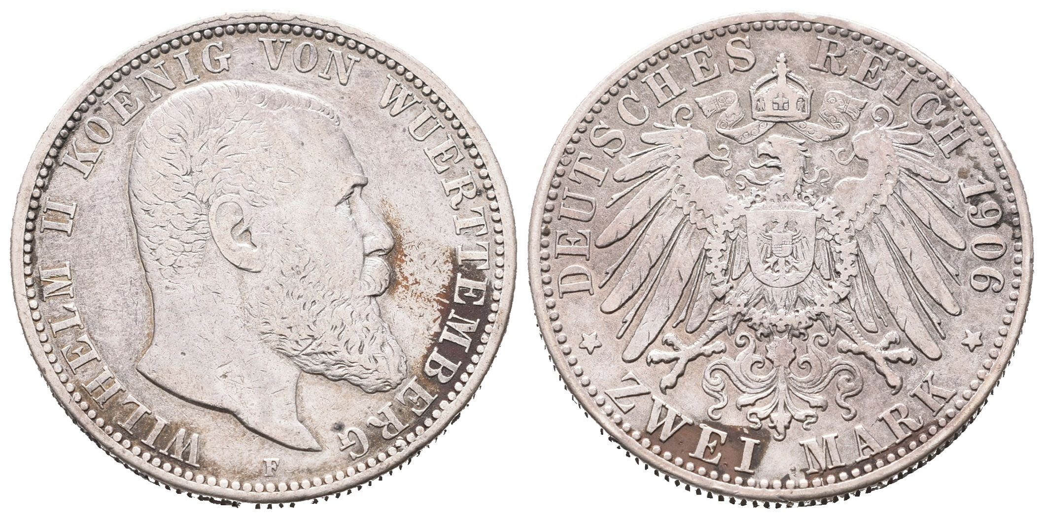 Württemberg, 2 Marka 1906 F