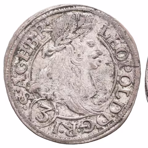 3 Krejcar 1667 SHS, Vratislav-Hammerschmidt, Hal.1620, patina, vady střížku