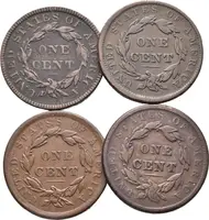Soubor mincí - 1 Cent 1835, 1837, 1838 a 1839, KM.45.2, — 2
