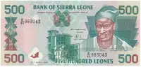 Sierra Leone, 500 Leones 1995, P.23a