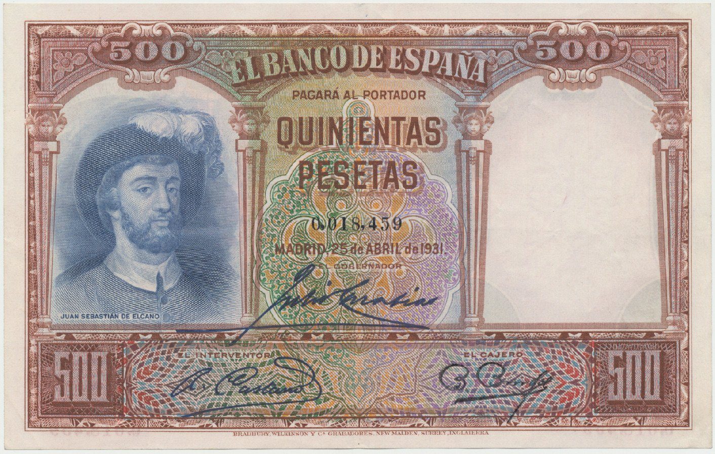 Španělsko, 500 Pesetas 1931, P.84
