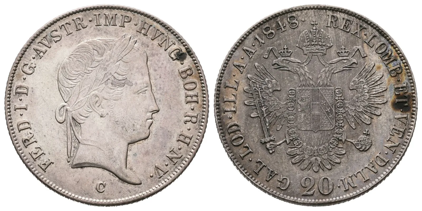 Ferdinand V., 20 Krejcar 1848 C