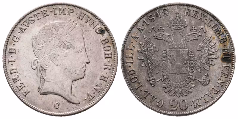 Ferdinand V., 20 Krejcar 1848 C