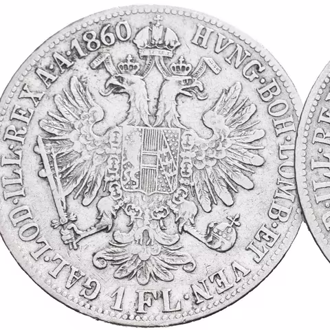 Zlatník 1859 B, 1860 B, špatná zachovalost_2 ks