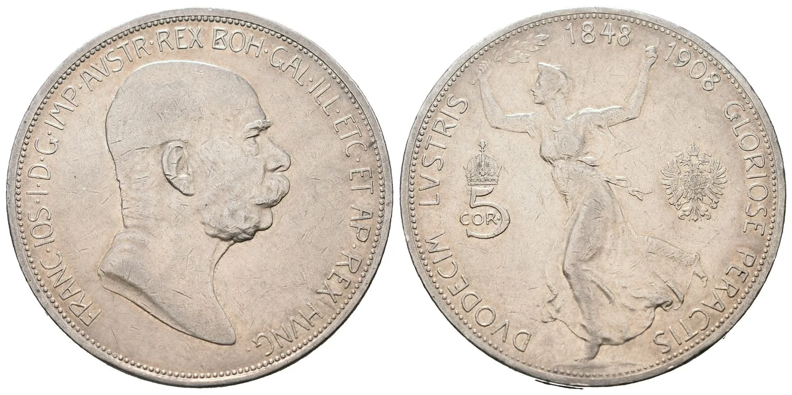 5 Koruna 1908 - jubilejní
