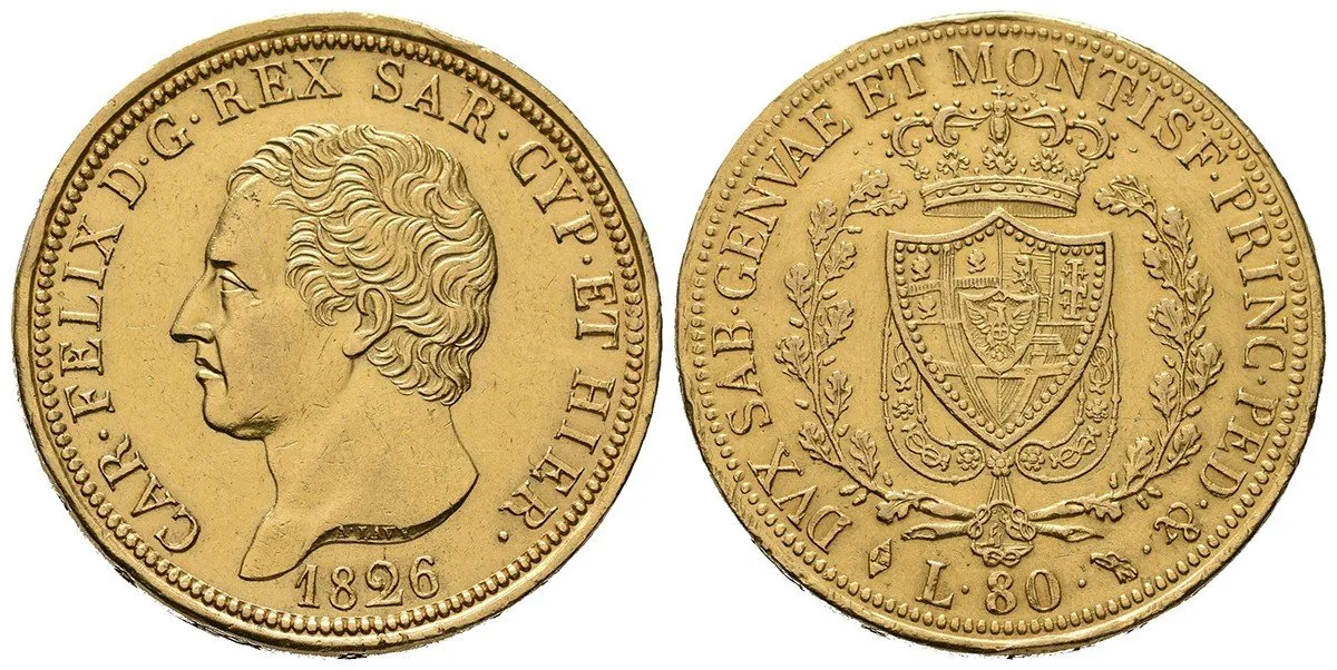 Itálie - Sardínie, Carlo Felice, 1821 - 1831 — 1