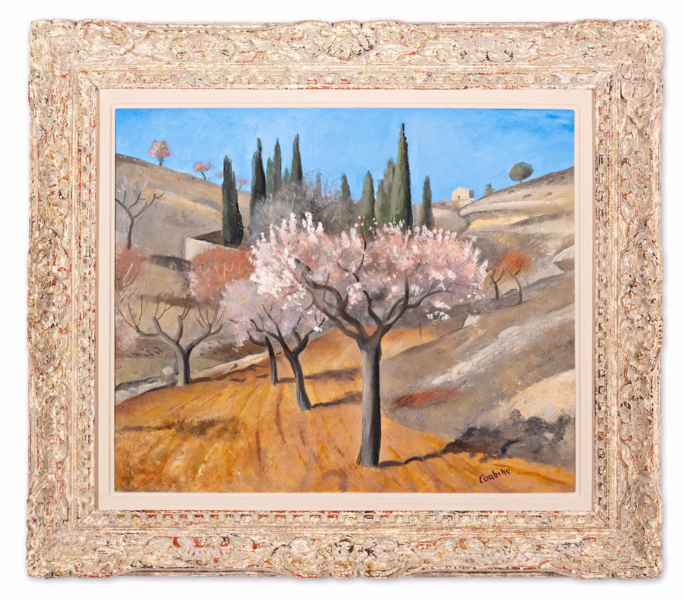 Blooming almond trees in Provence