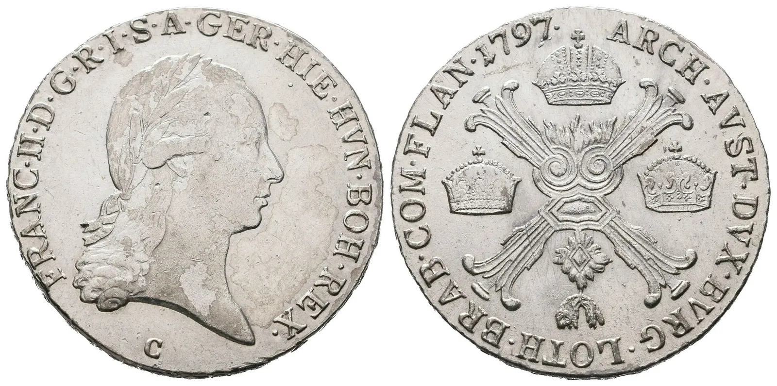 František II., 1/2 Tolar křížový 1797 C, Praha