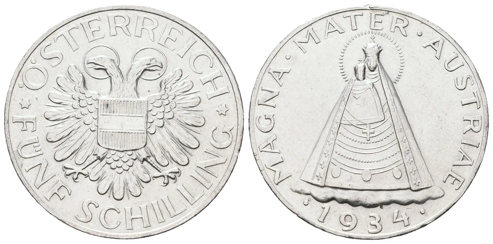 Rakousko, 5 Schilling 1934