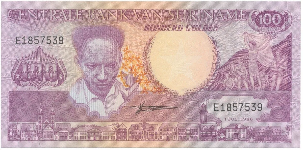 Surinam, 100 Gulden 1986, P.133a