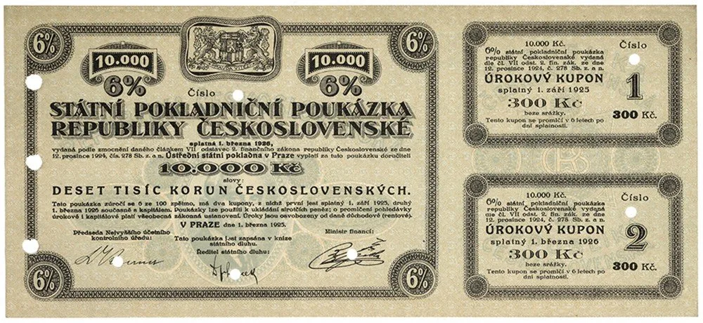 Státní pokladniční poukázky, 1919 - 1939 — 1