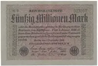 Německo, 50 Millionen Mark 1923, Ro.108b