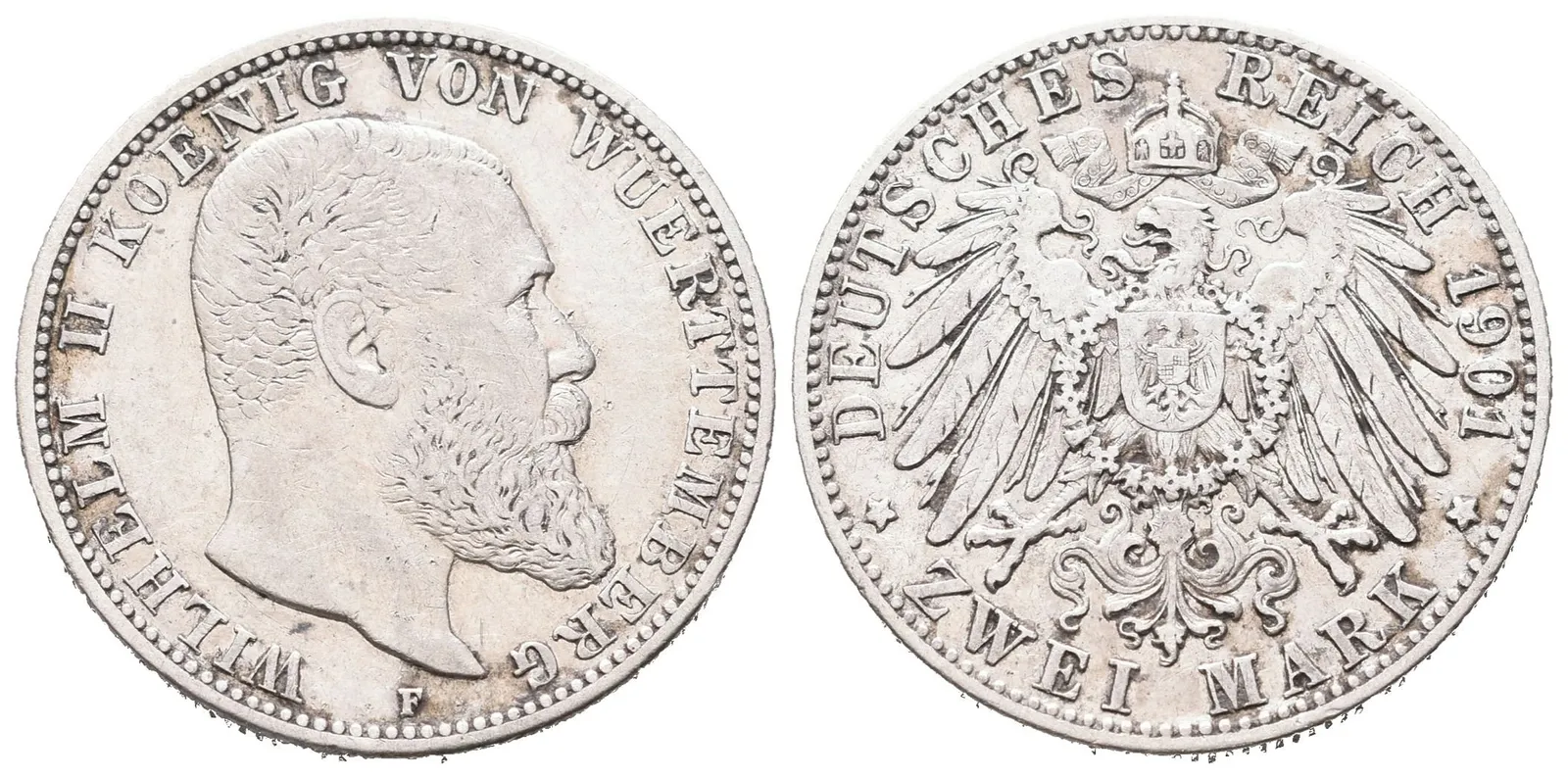 Württemberg, 2 Marka 1901 F