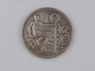 10 Kč 1933, Českoslovenksko, RR!