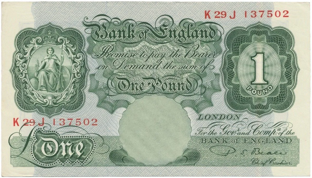 Velká Británie, 1 Pound (1949~1955), Beale, P.369b