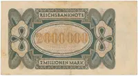 Německo, 2 Millionen Mark 1923, Ro.89b - fotografie 2