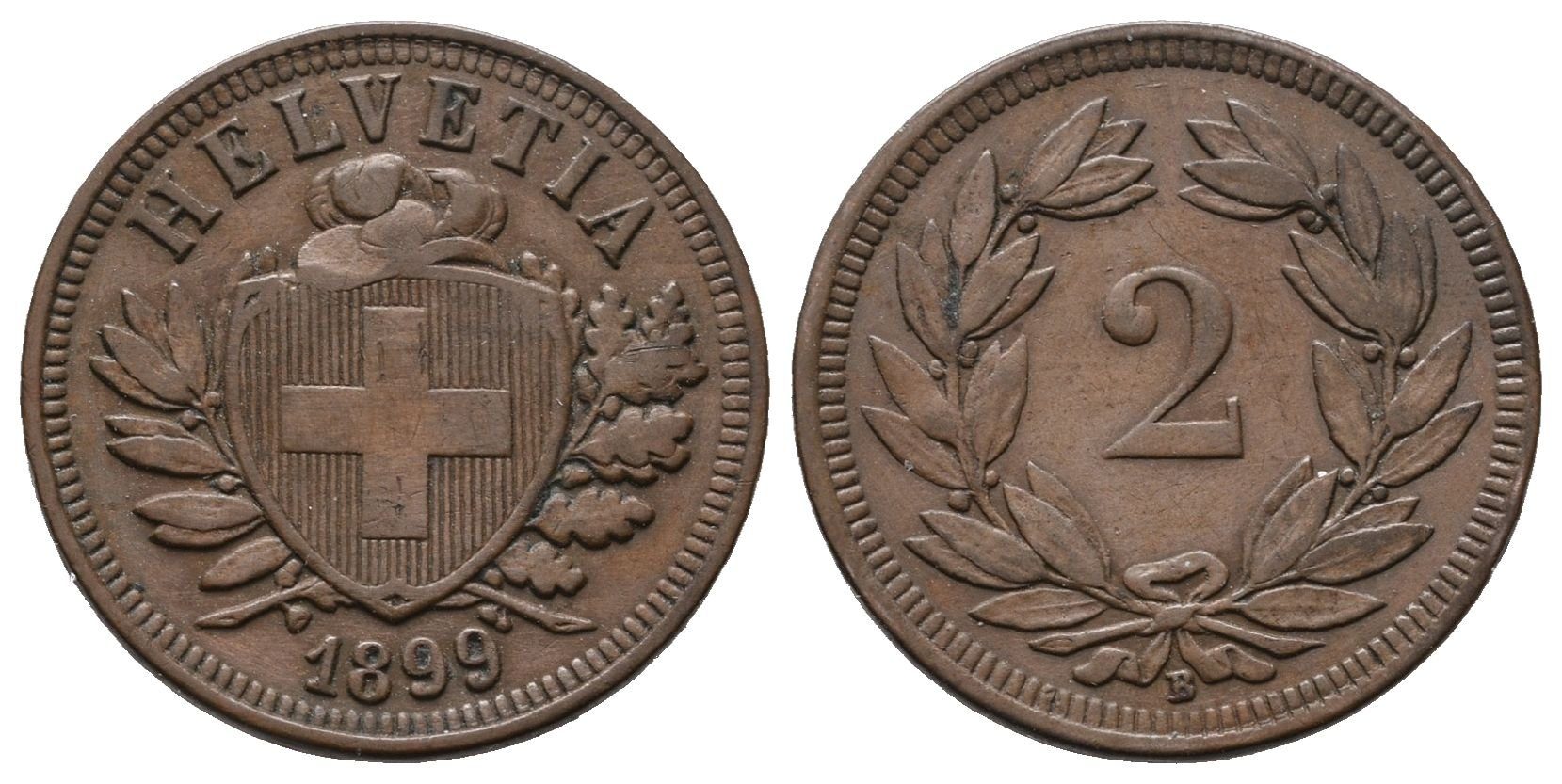 Švýcarsko, 2 Rappen 1899