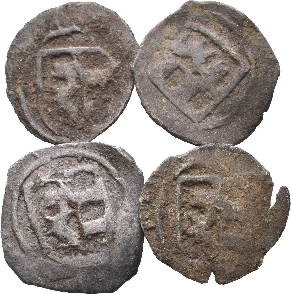 Pfennig se čtyřrázem - dobové padělky ke škodě oběhu (Cu)_4 ks — 1
