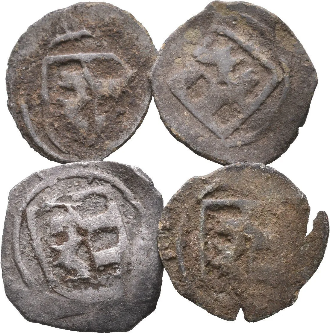 Pfennig se čtyřrázem - dobové padělky ke škodě oběhu (Cu)_4 ks — 1
